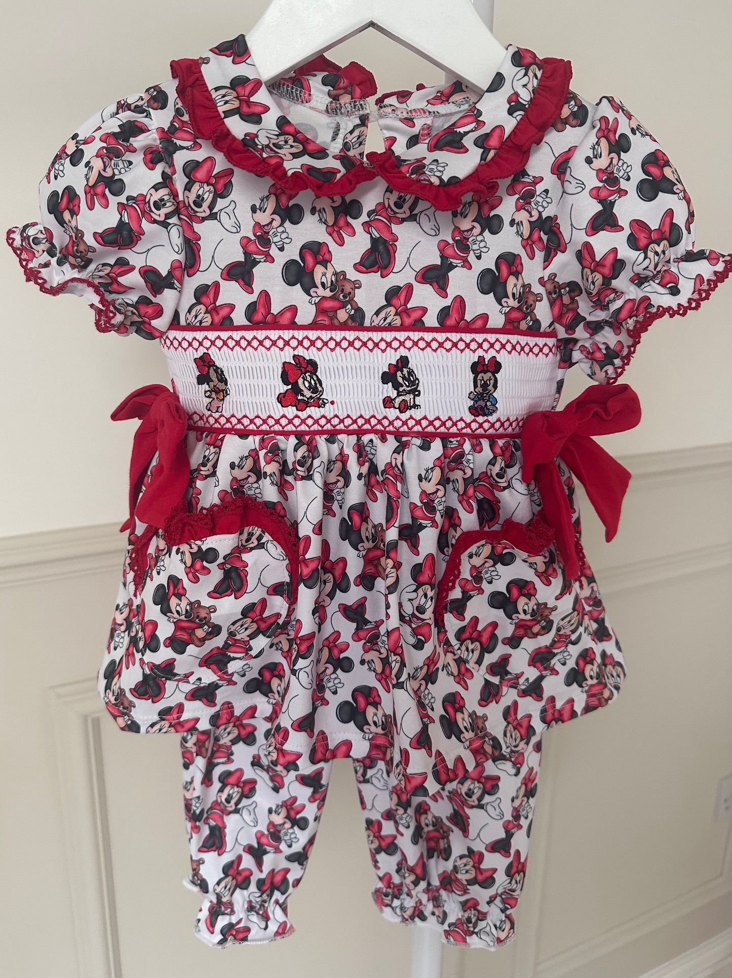 Red Minnie Mouse Exclusive Smocked Pyjamas
