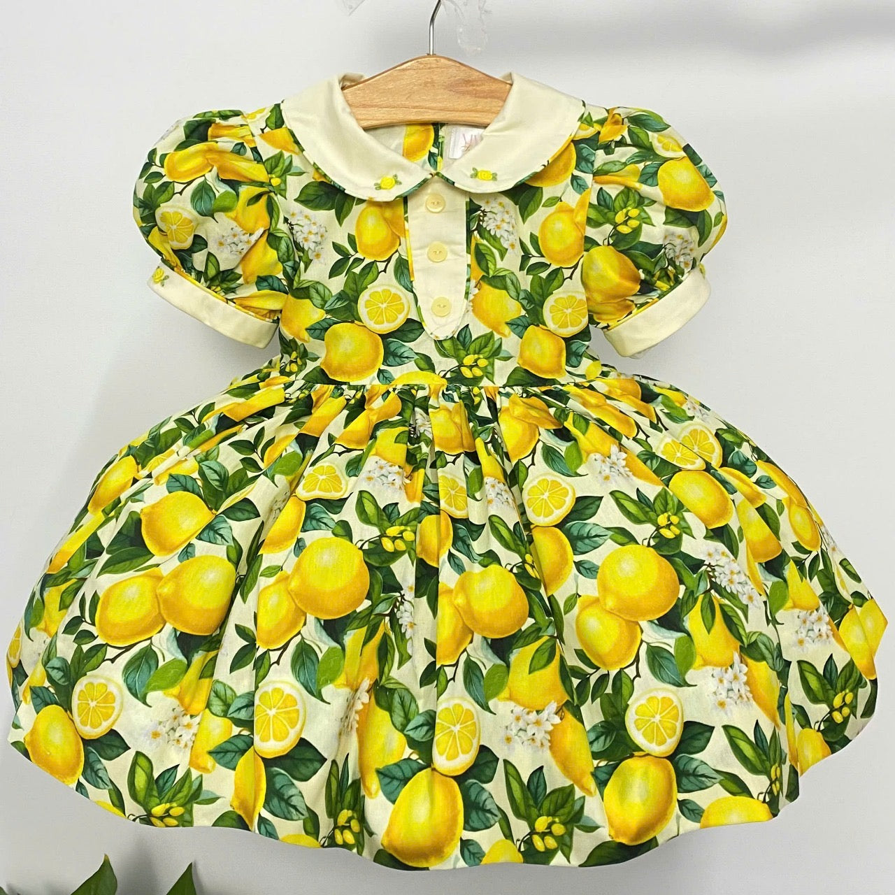 Traditional Style Lemon Hand Made Dress & Knickers