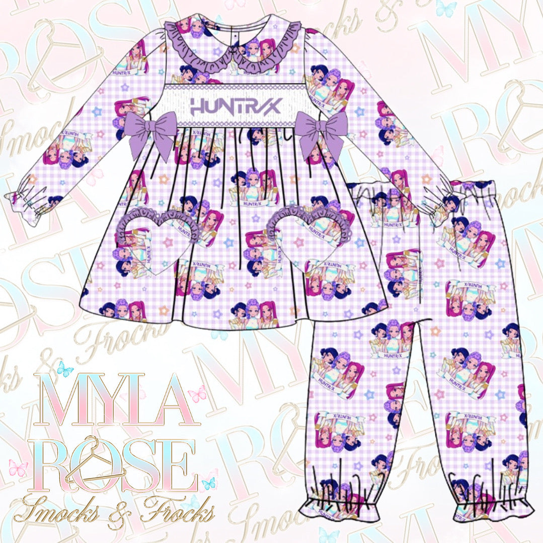 K-Pop Demon Hunters Exclusive Smocked Pyjamas (Pre Order 5-6 Weeks Delivery)