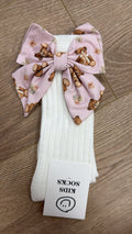 Pink Teddy Socks
