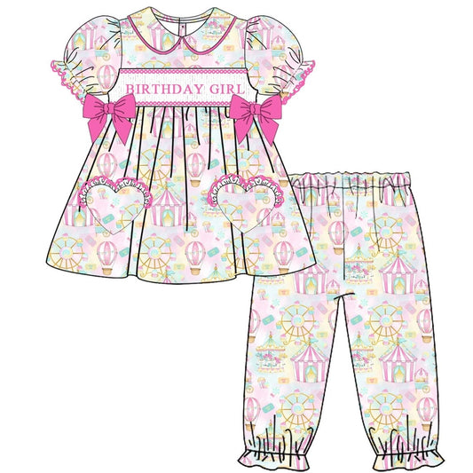 Exclusive Circus Birthday Smocked Pyjama Set