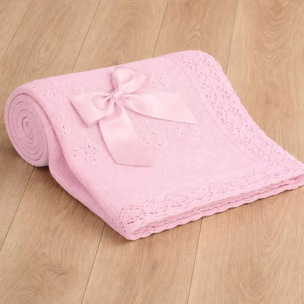 Pink / Pink Spanish Knitted Blanket