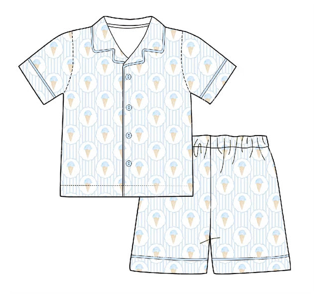 Summer Holidays Boys Short Sleeve Pyjama Set (Pre Order)
