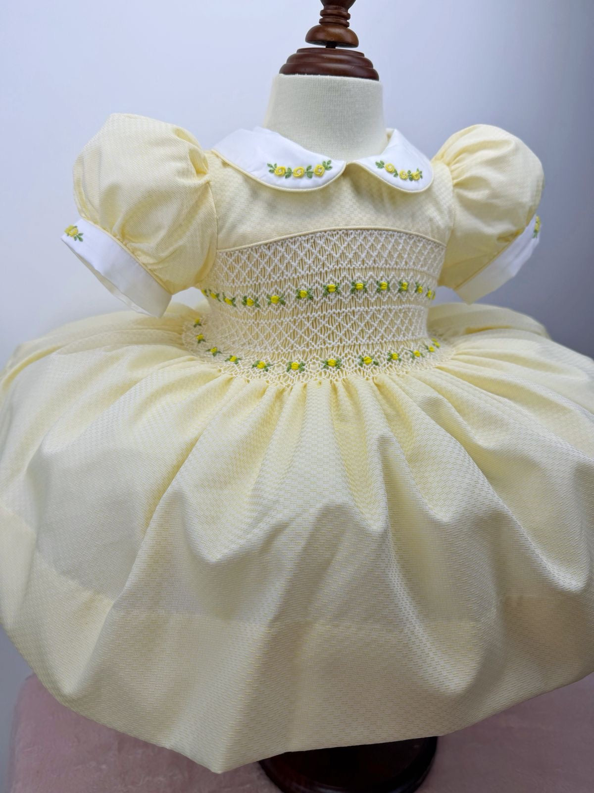 Lacie Lemon Hand Smocked Dress With Knickers & Hair Accessories (Pre Order)