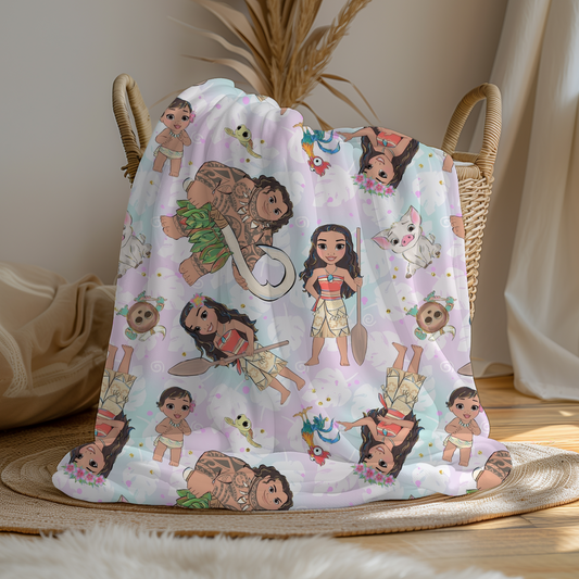 Large Soft Fleece Moana Blanket - Pre Order (1-2 Weeks Delivery)