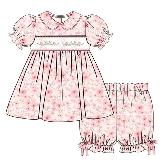 Floral Exclusive Smocked Dress Set