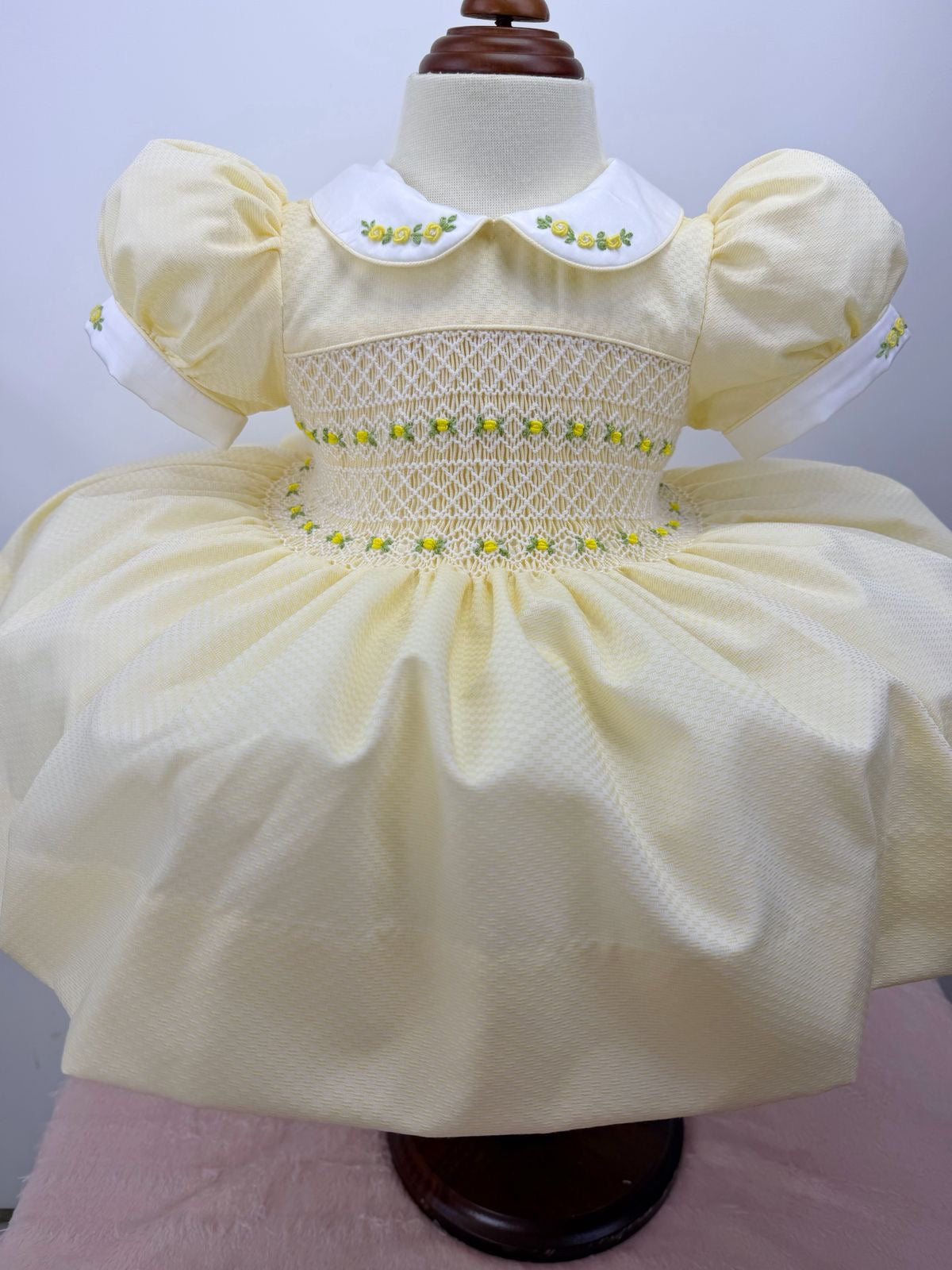 Lacie Lemon Hand Smocked Dress With Knickers & Hair Accessories (Pre Order)