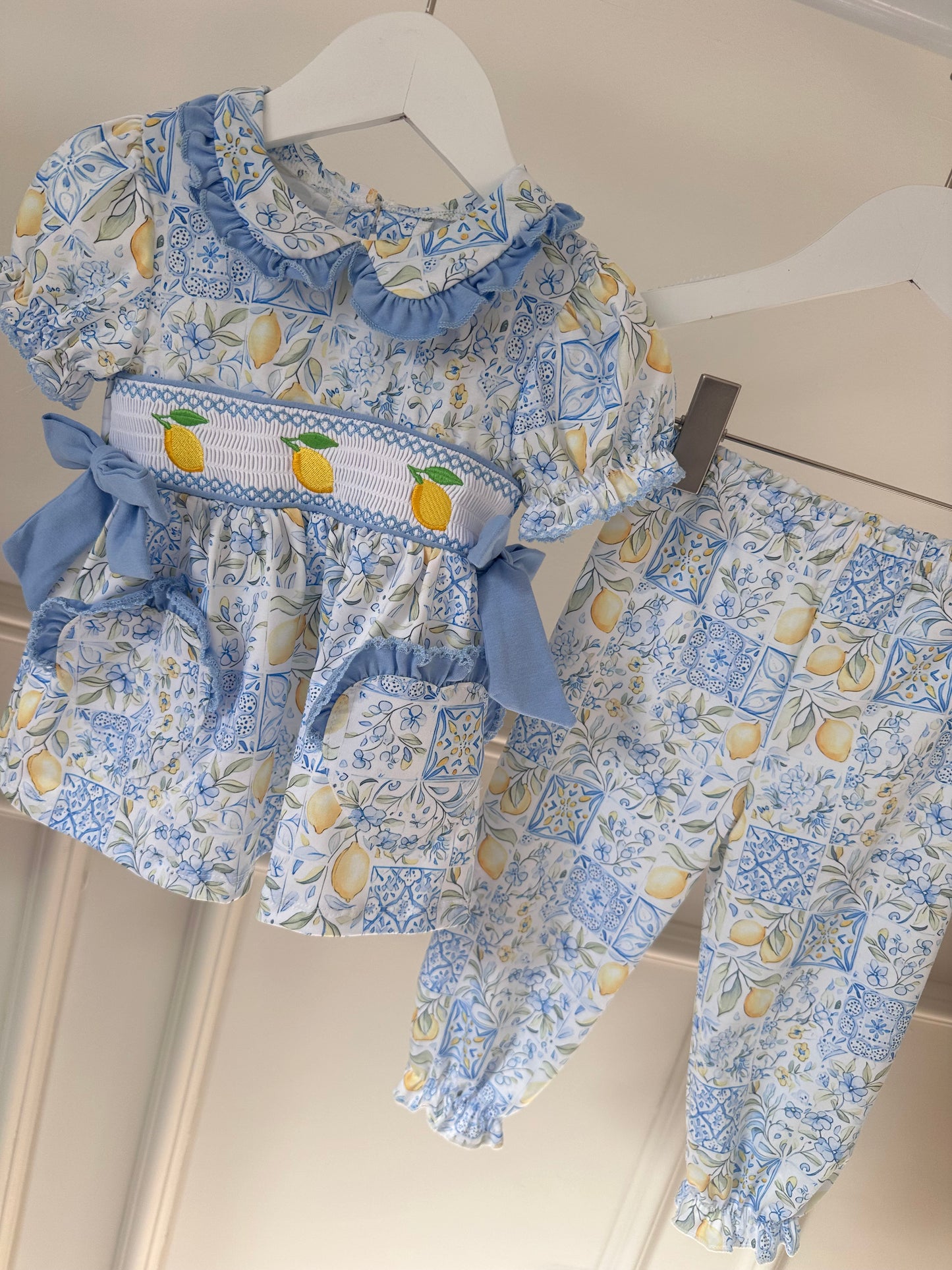La Dolce Lemon Girls Exclusive Smocked Pyjamas