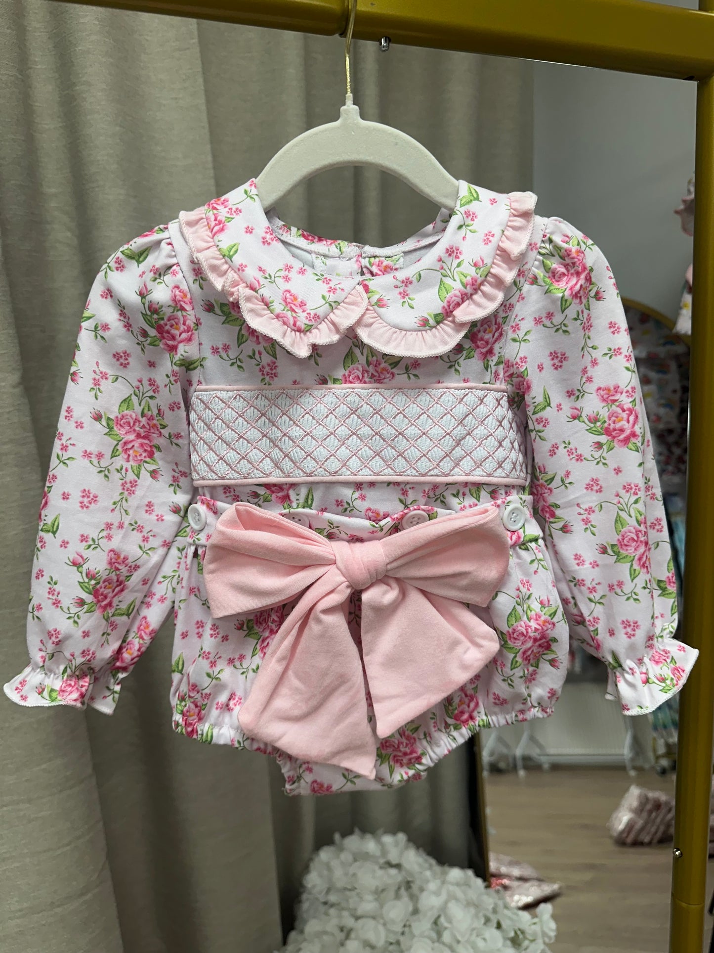 Arabella Pink Floral Romper