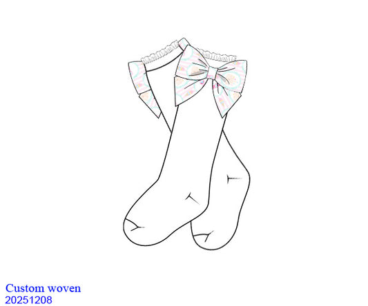 Summer Holidays Knee High Bow Socks (Pre Order)