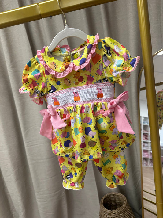 Peppa Pig Girls Exclusive Smocked Pyjamas