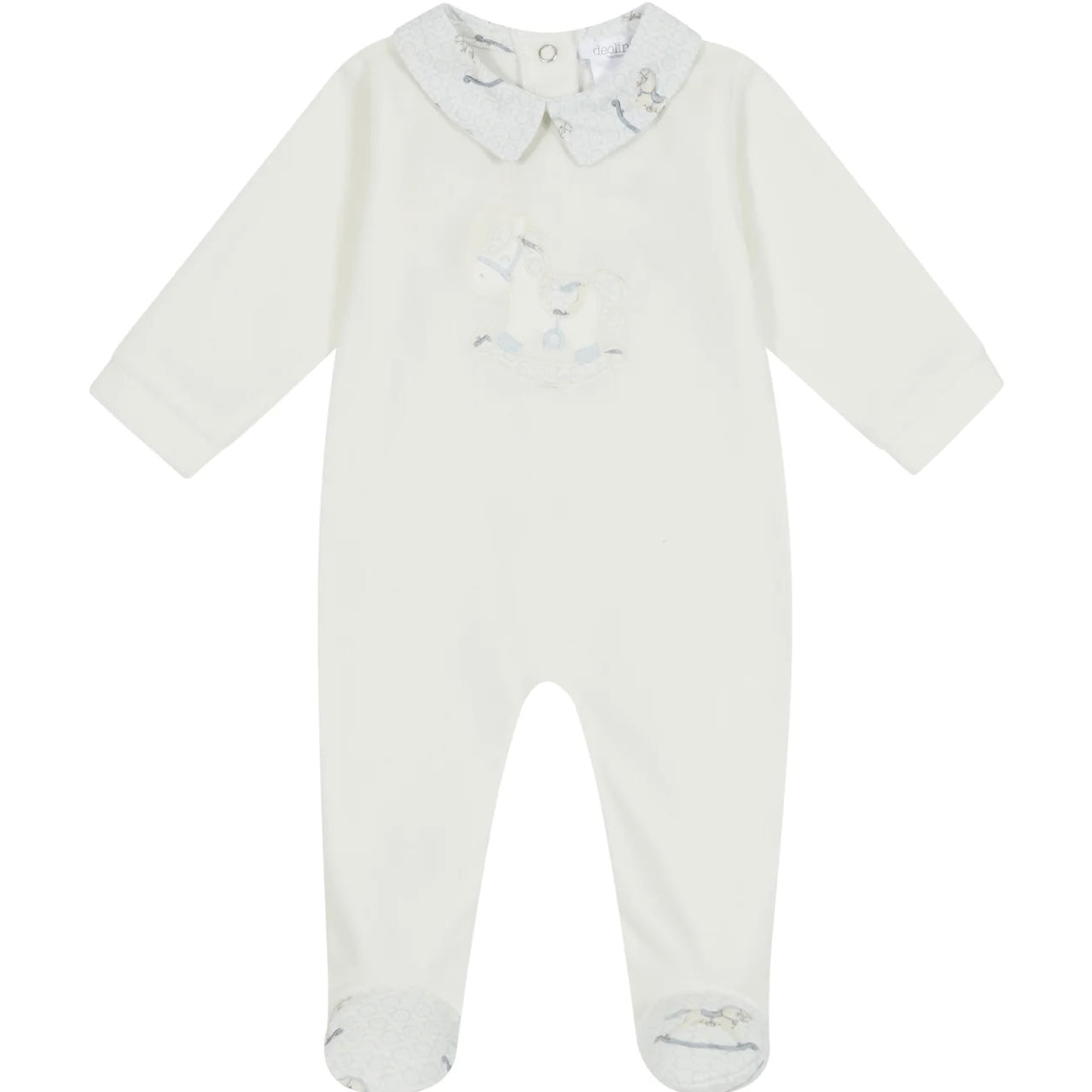 Baby Blue / White FLORENCE Baby Grow - 24102