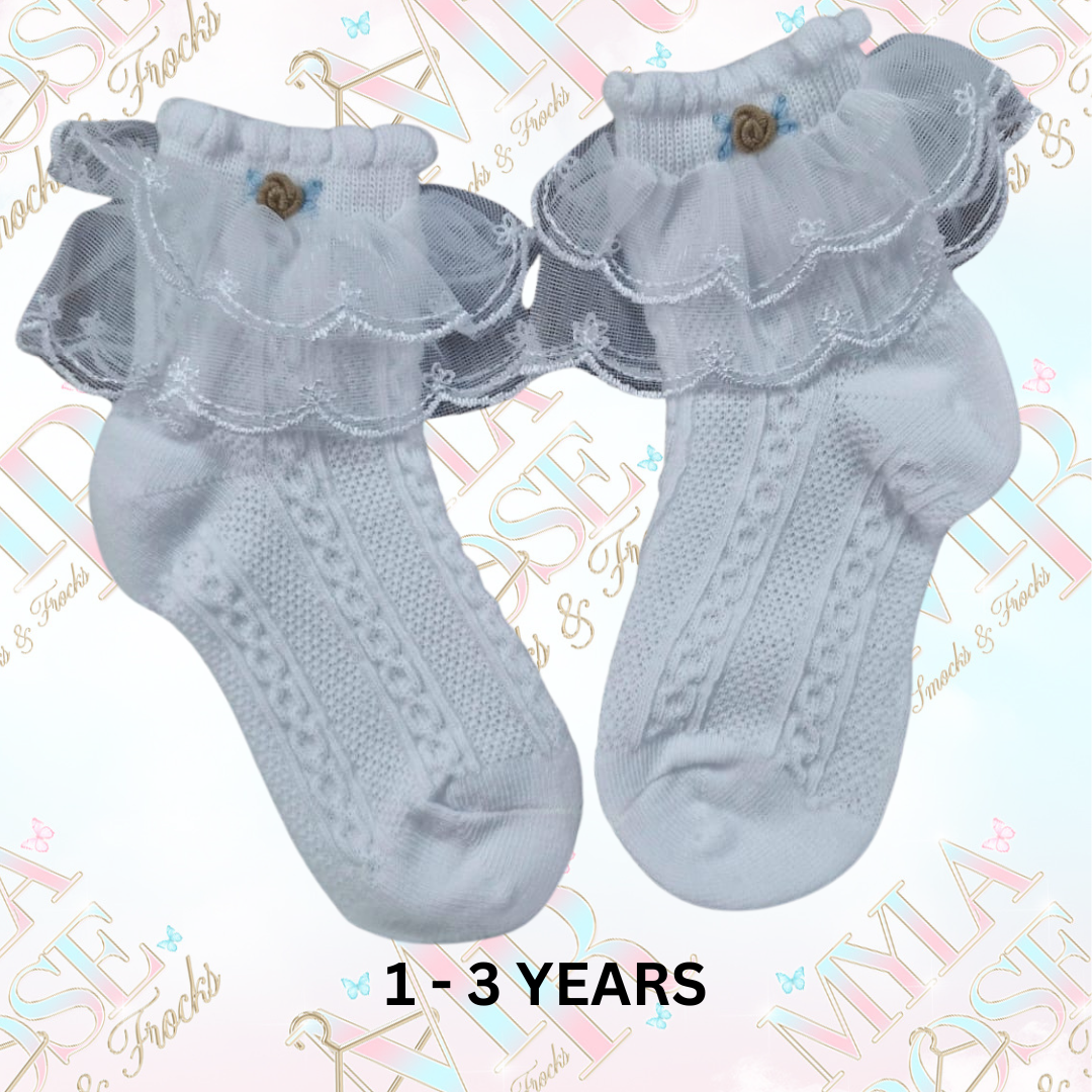 La Rosa Hand Embroidered Socks