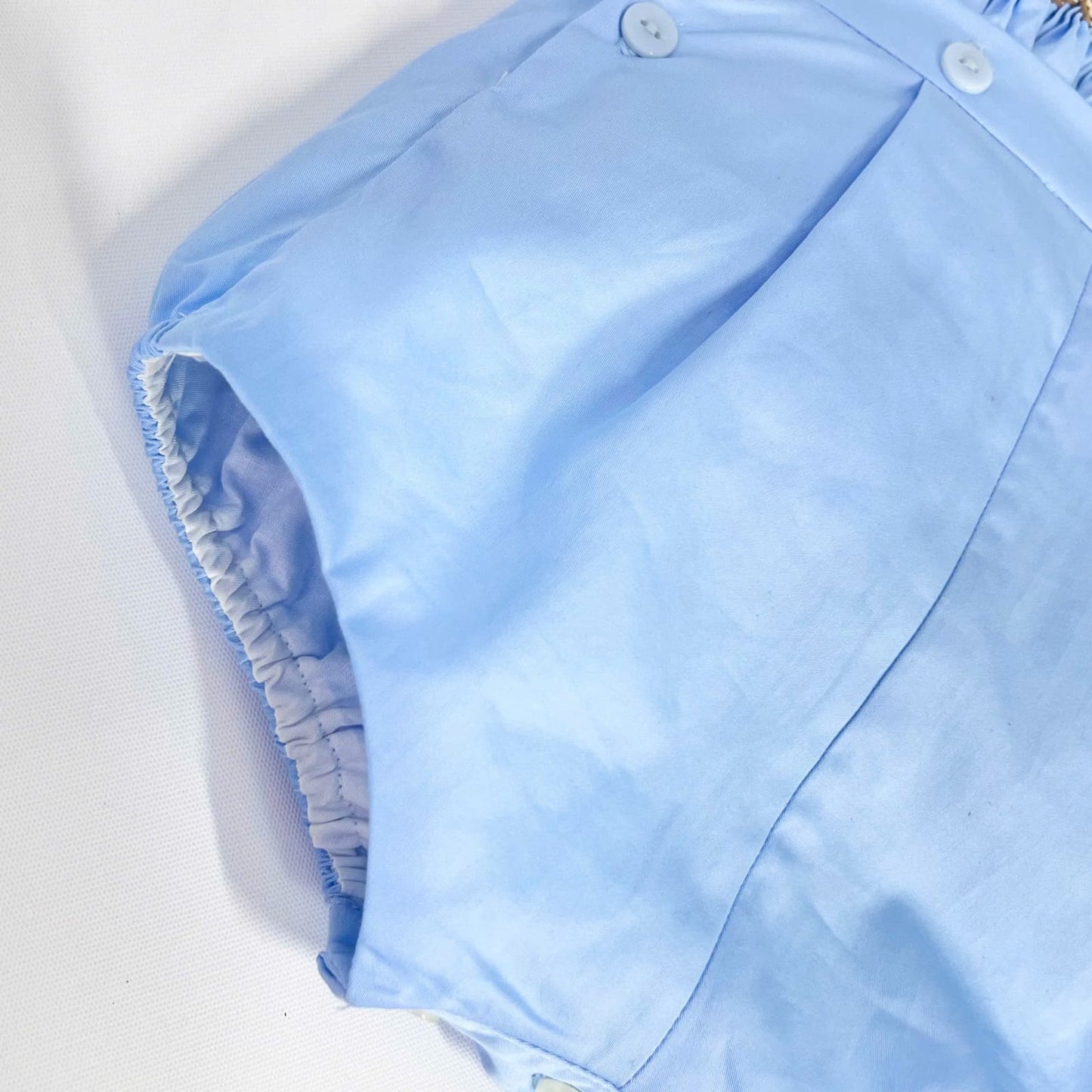 Louie Baby Blue Hand Smocked Suit (In Stock - Ready To Post)