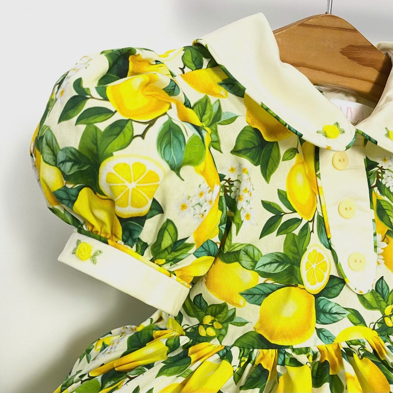 Traditional Style Lemon Hand Made Dress (Pre Order - February Delivery)