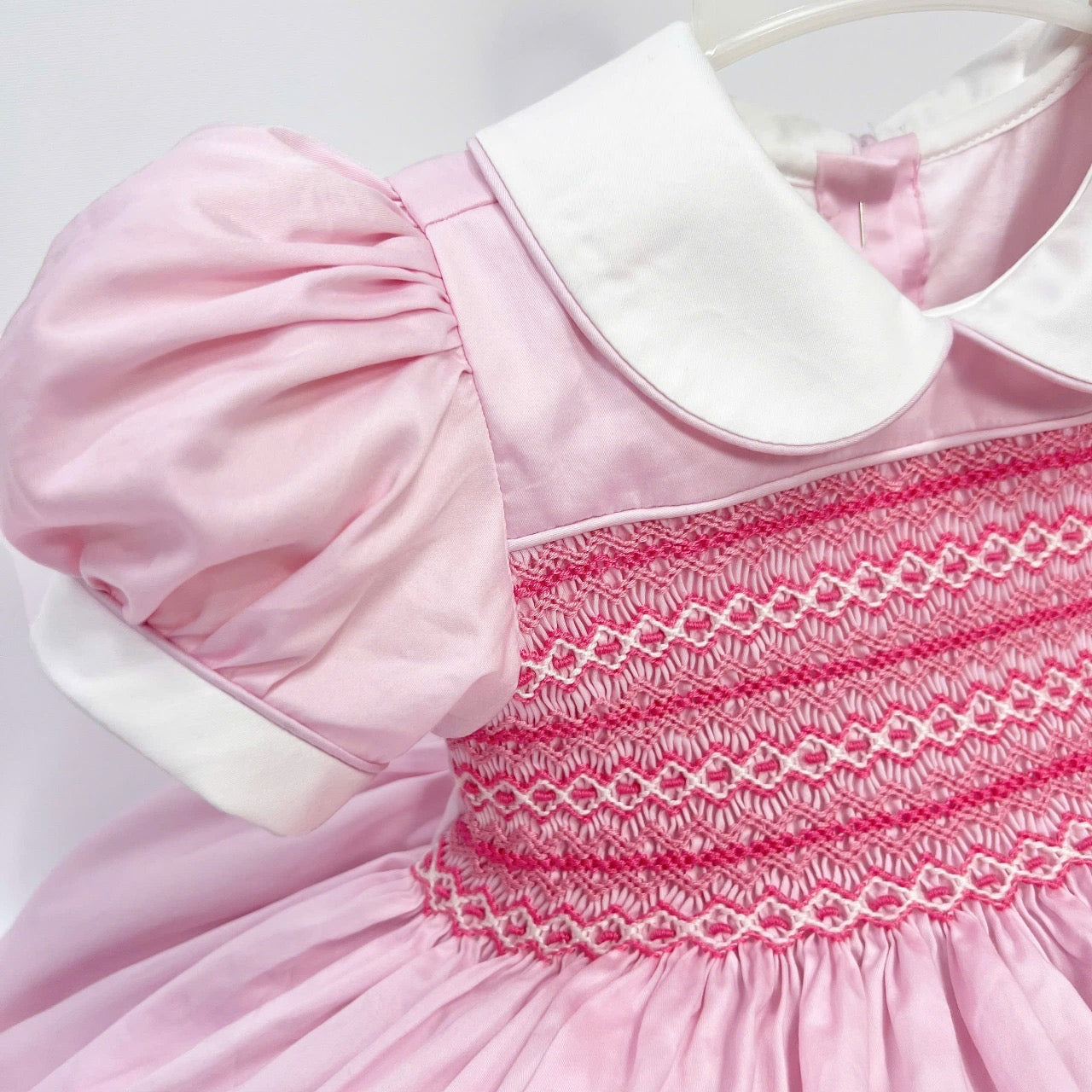 Layla Baby Pink Hand Smocked Dress (In Stock - Ready To Post)