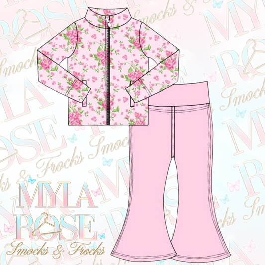 Arabella Pink Floral Activewear Set (Pre Order 6-7 Weeks Delivery)