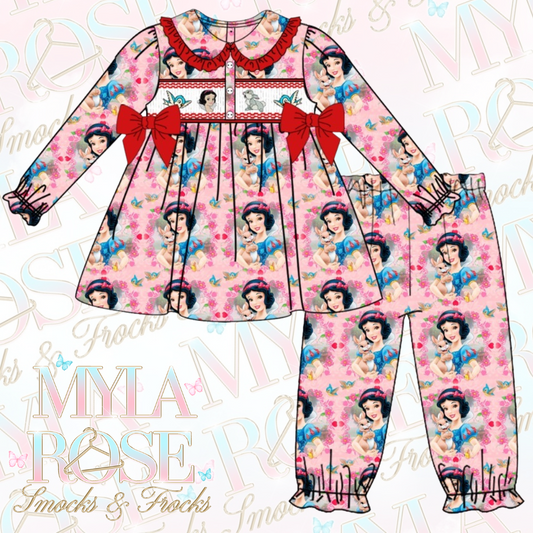 Snow White Exclusive Smocked Pyjamas (Pre Order 5-6 Weeks Delivery)