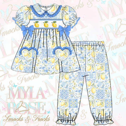 La Dolce Girls Exclusive Smocked Pyjamas (Pre Order 1-2 Weeks Delivery)