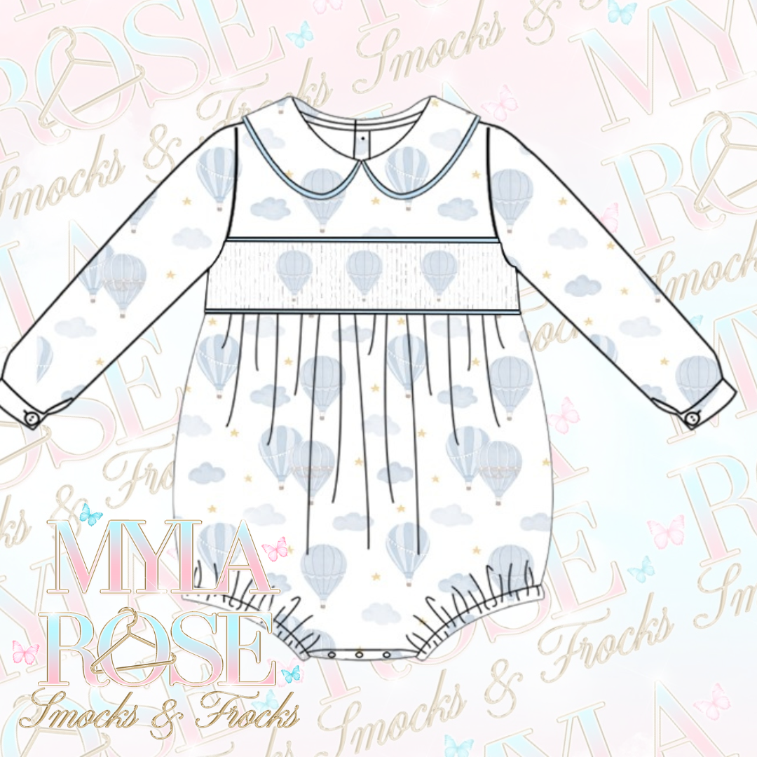 Hot Air Balloon Smocked Romper