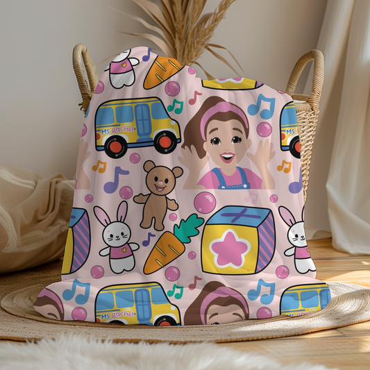 Pink Mrs Rachel Fleece Blanket (Pre Order 2-3 Weeks Delivery)