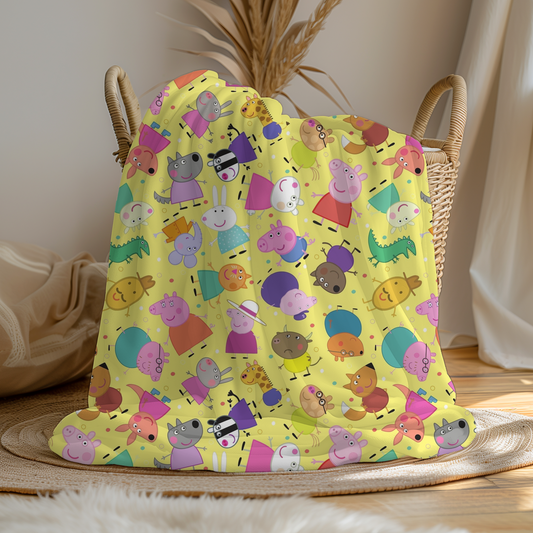Large Soft Fleece Peppa Pig Blanket (Pre Order 3-4 Weeks Delivery)
