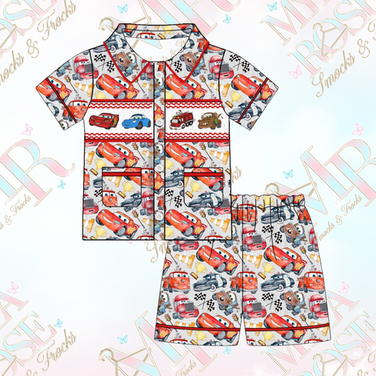 Cars Boys Exclusive Smocked Pyjamas (Pre Order 1-2 Weeks Delivery)