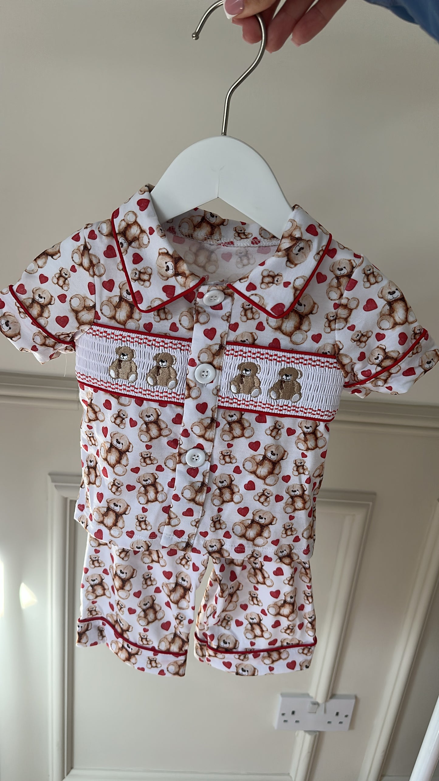 Exclusive Teddy Bear Smocked Pyjama Set