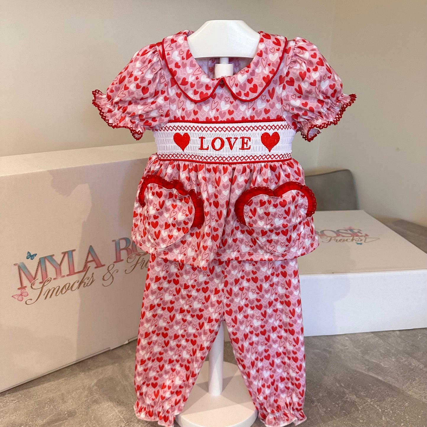 Heart Exclusive Smocked Pyjamas