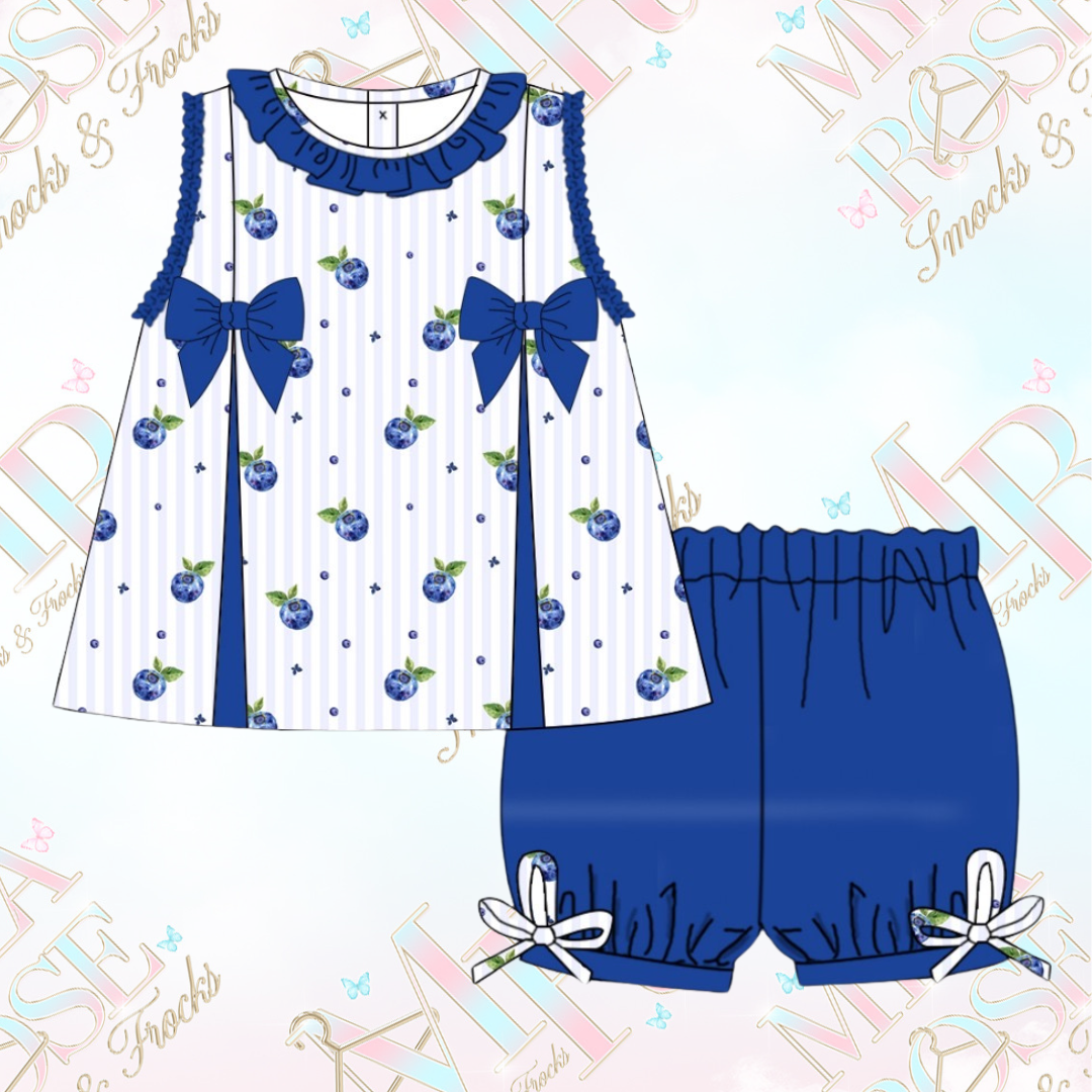 Blueberry Exclusive Dress Set (Pre Order 5-6 Weeks Delivery)