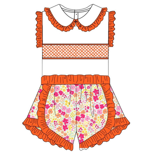 Spring Floral Exclusive Smocked Short Set