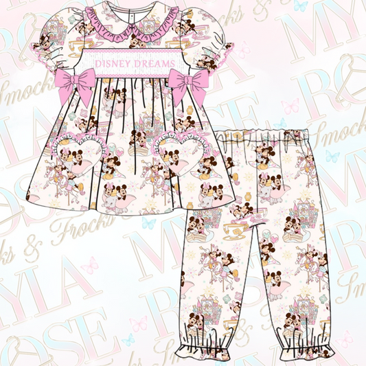 Disney Dreams Girls Exclusive Smocked Pyjamas (Pre Order 5-6 Weeks Delivery)