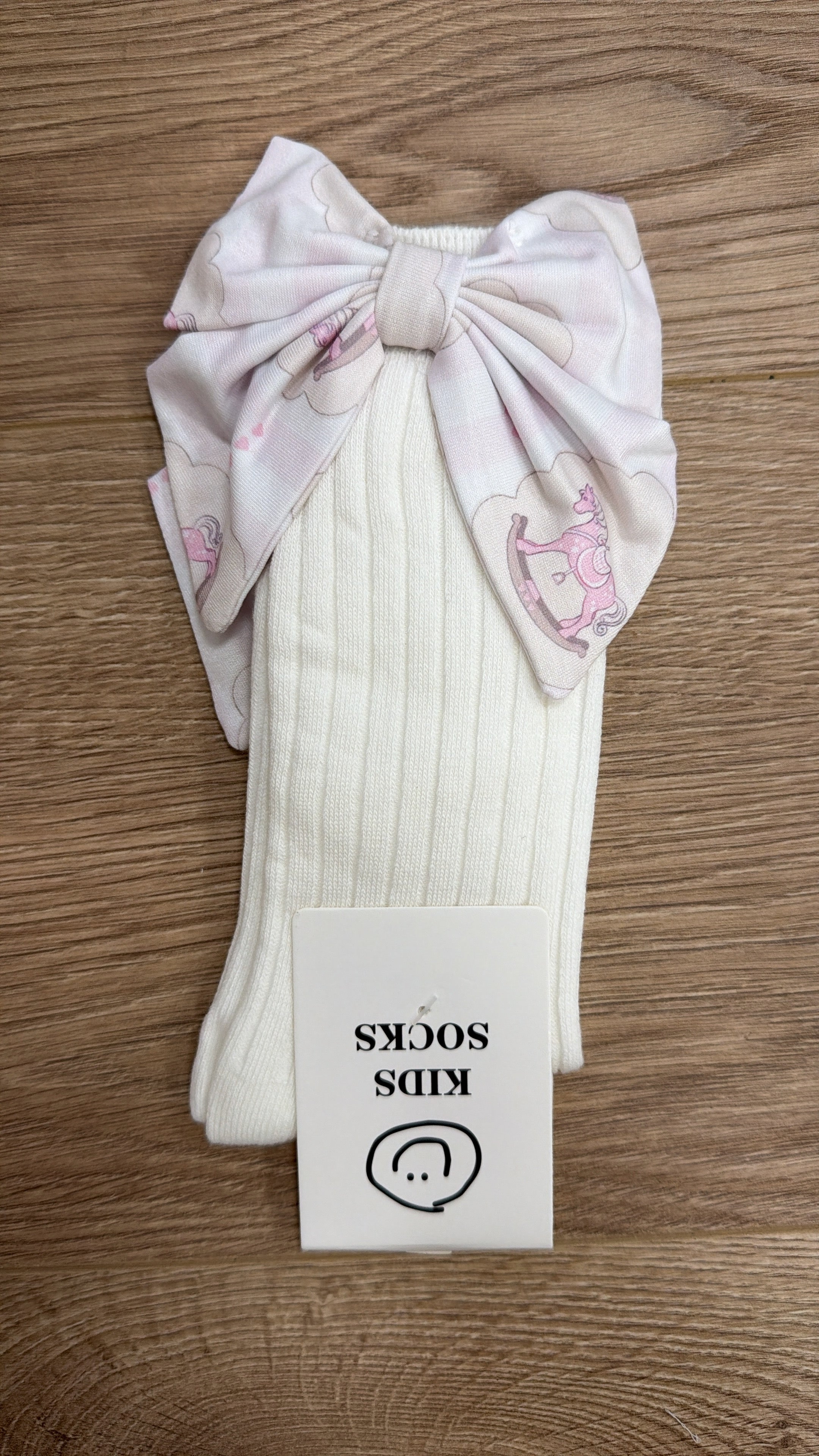 Pink Vintage Rocking Horse Socks