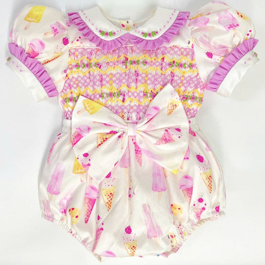 Luella Lolly Hand Smocked Romper  (Pre Order - February Delivery)