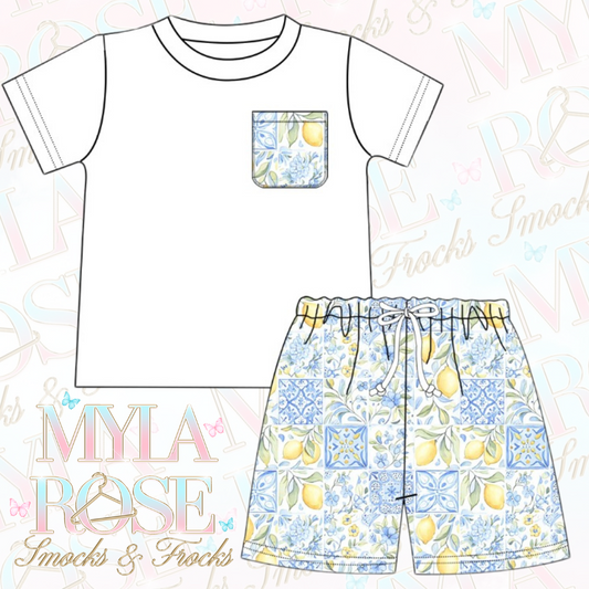 La Dolce Boys Swim Short & T-shirt Set (Pre Order 1-2 Weeks Delivery)