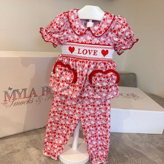 Heart Exclusive Smocked Pyjamas