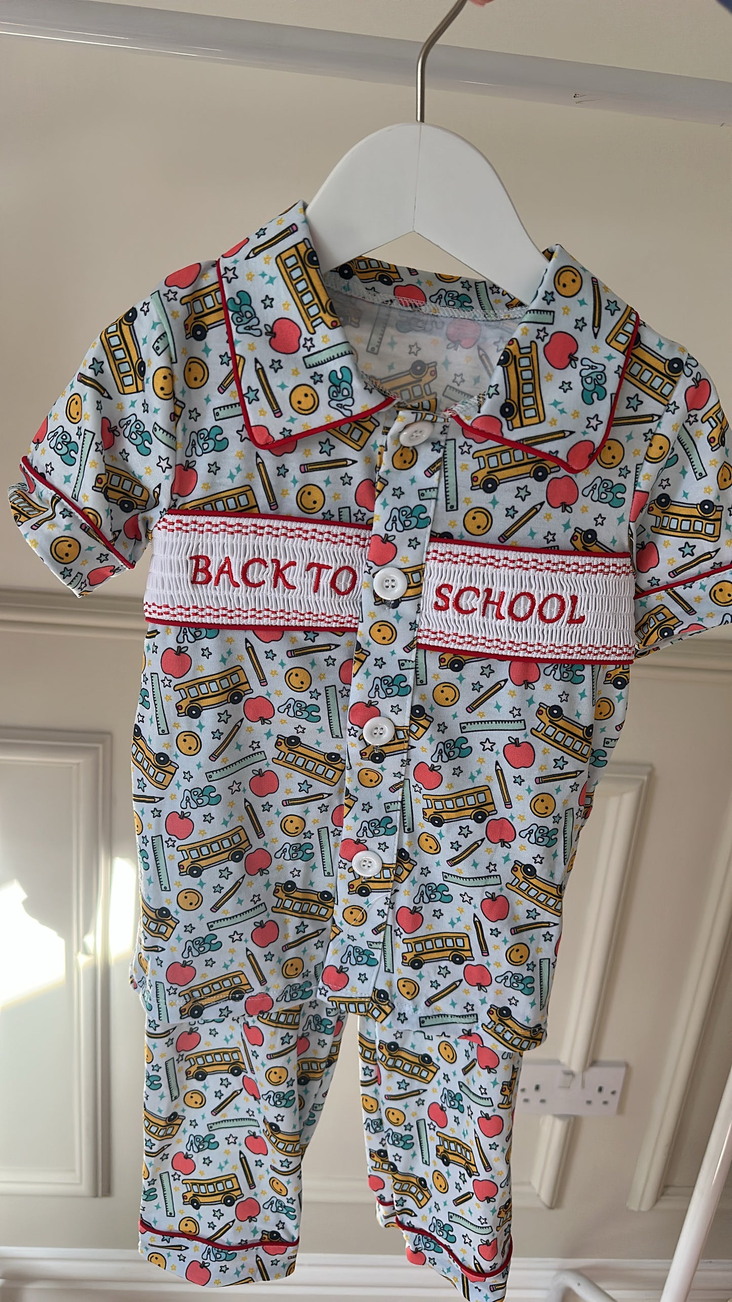 Exclusive Back To School Smocked Pyjama Set