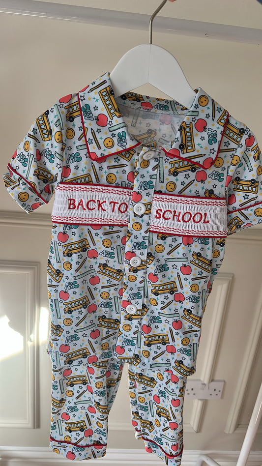 Exclusive Back To School Smocked Pyjama Set