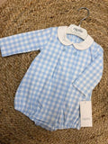 Baby Blue Checked Romper