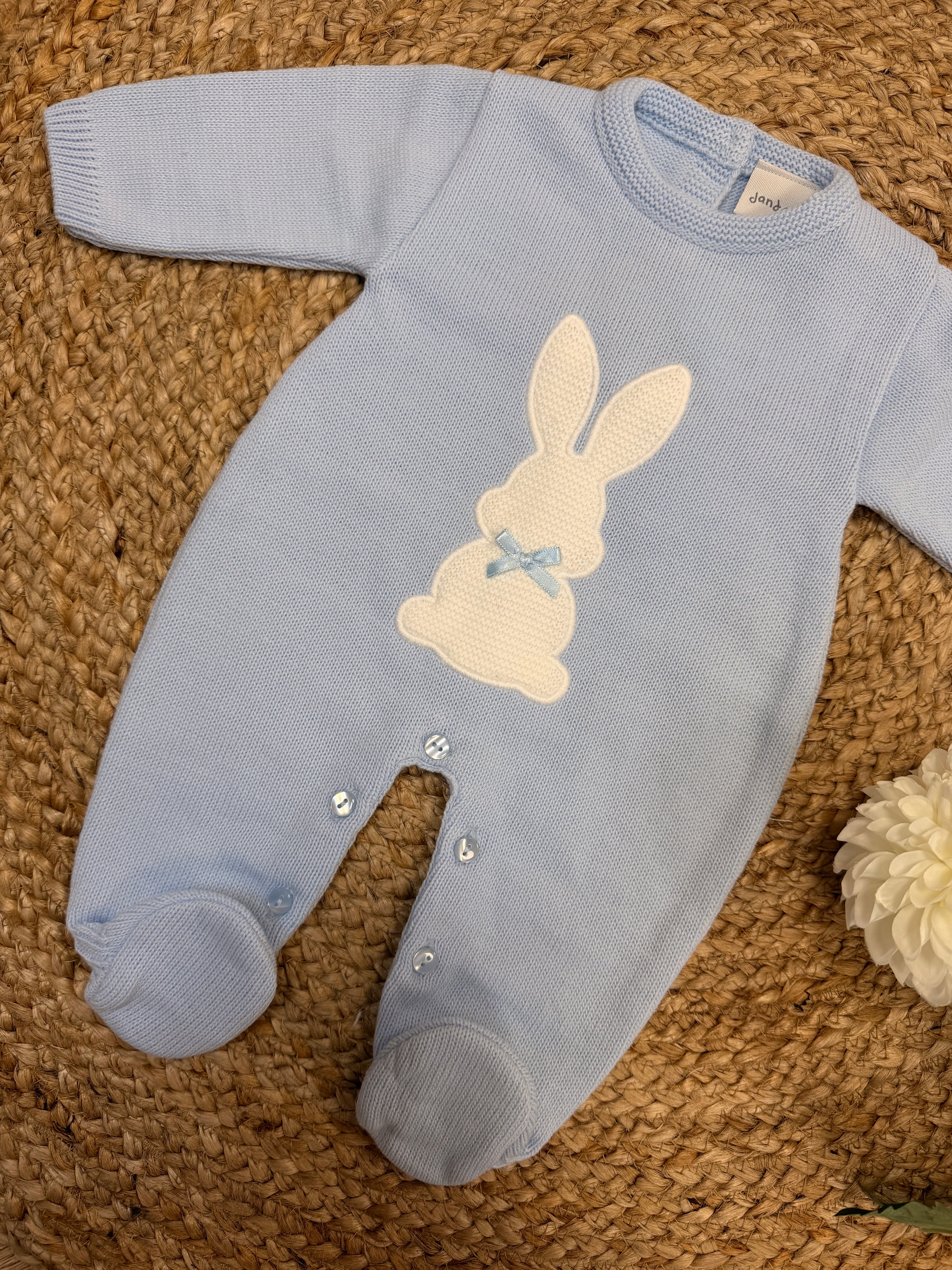 Blue Bunny Knitted Onesie