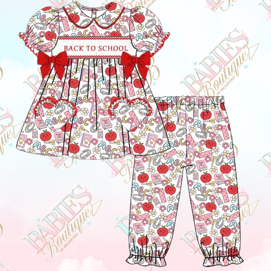 Exclusive Back To School Smocked Pyjama Set