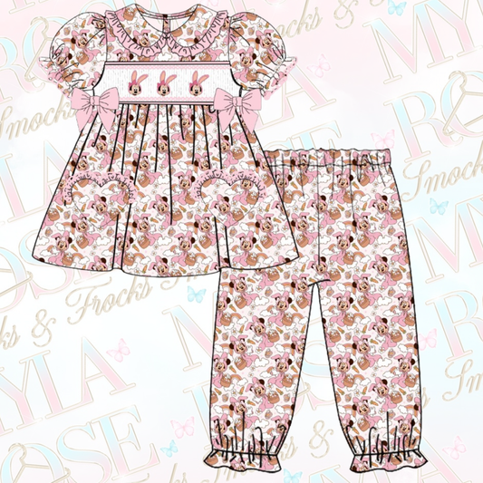 Minnie Bunny Girls Exclusive Smocked Pyjamas (Pre Order)