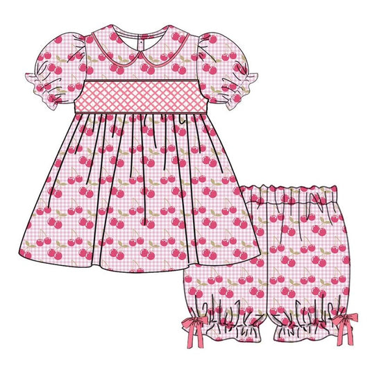 Aurora Cherry Exclusive Smocked Dress Set