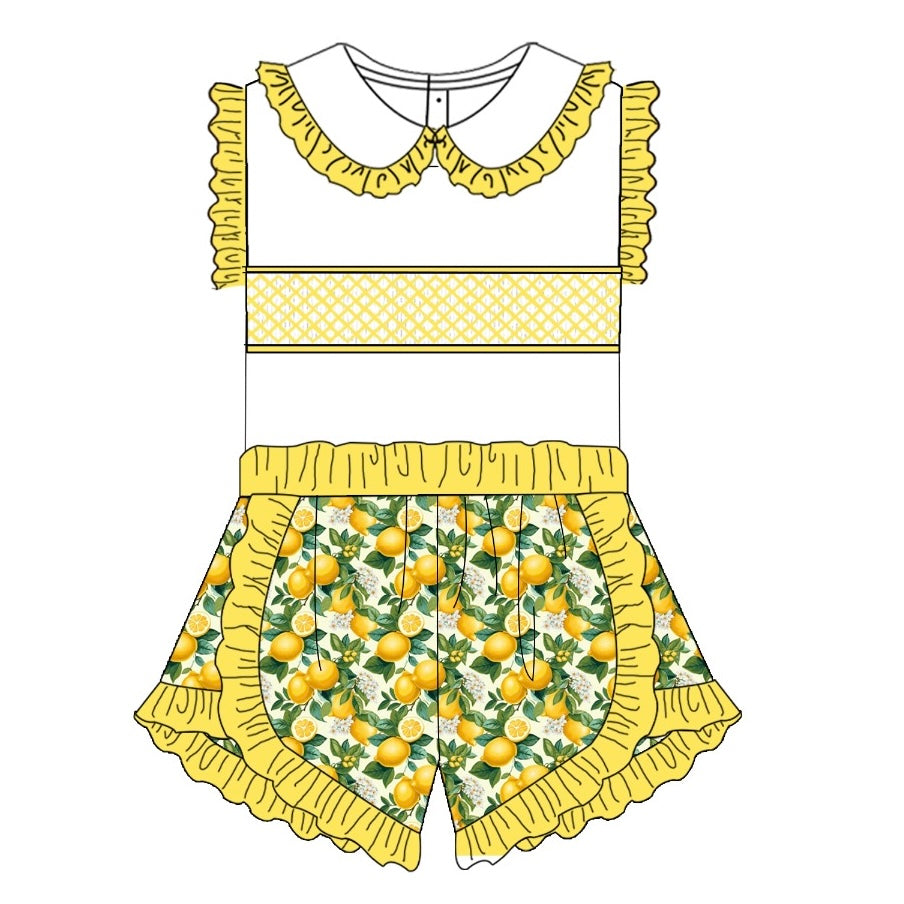 Lemon Exclusive Smocked Short Set