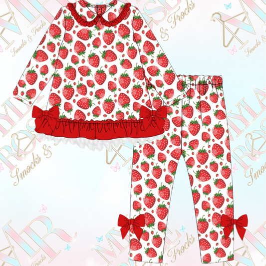 Exclusive Strawberry Legging Set (Pre Order 2-3 Weeks Delivery)