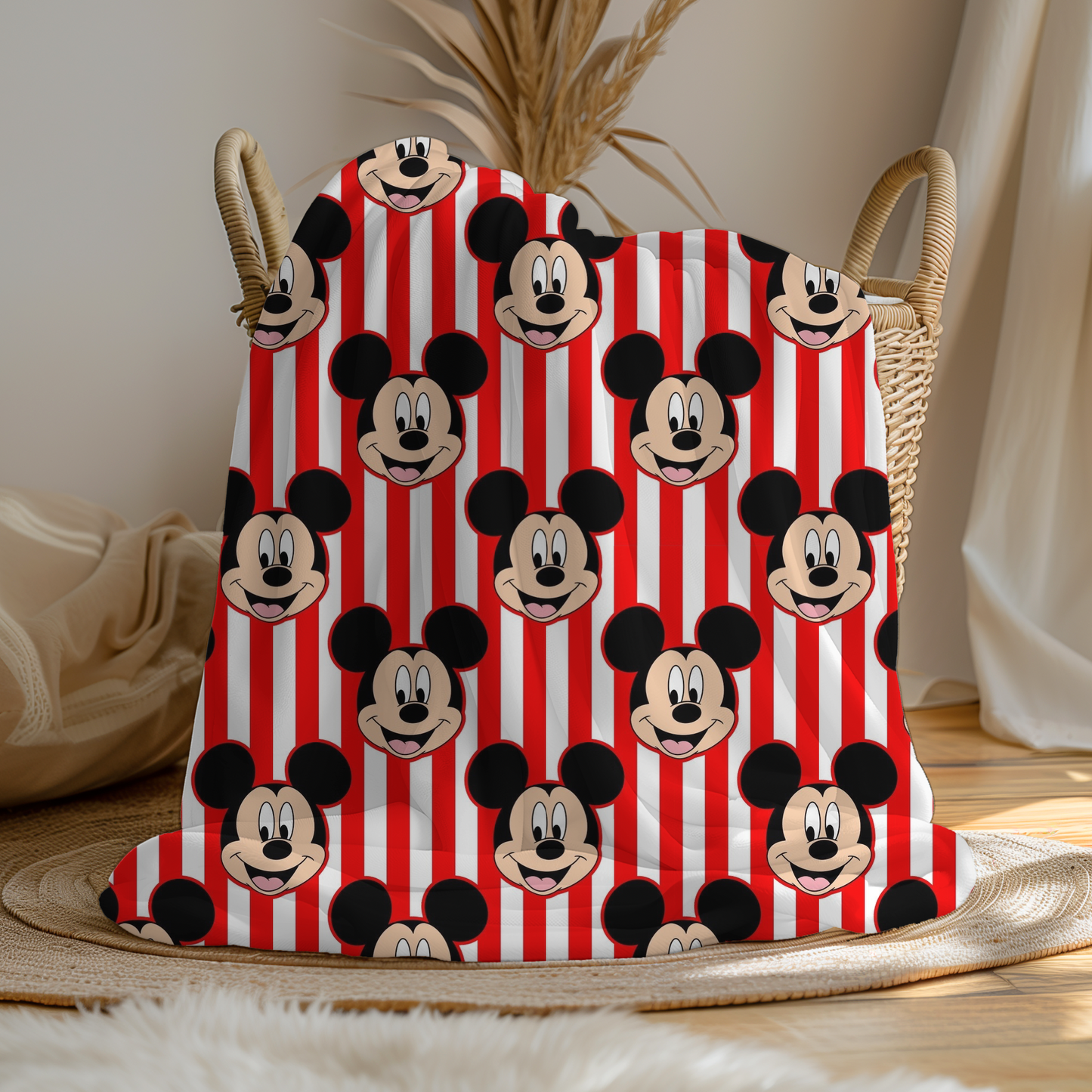 Red Mickey Mouse Boys Fleece Blanket (Pre Order)