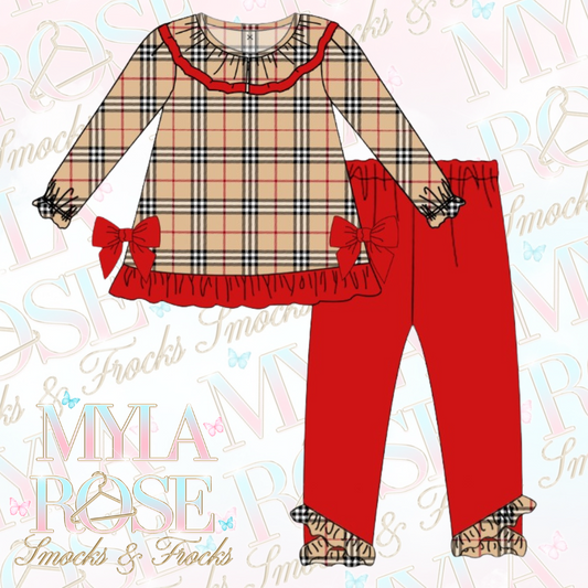 Burb Inspired Tartan Legging Set (Pre Order 3-4 Weeks Delivery)