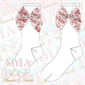 Plum Toile De Jouy Socks