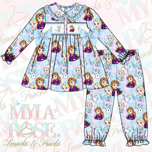 Frozen Exclusive Smocked Pyjamas (Pre Order 5-6 Weeks Delivery)