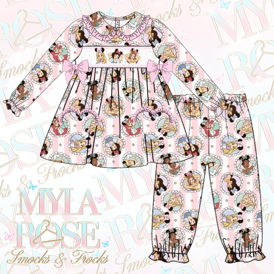 Disney Princess Exclusive Smocked Pyjamas (Pre Order 5-6 Weeks Delivery)